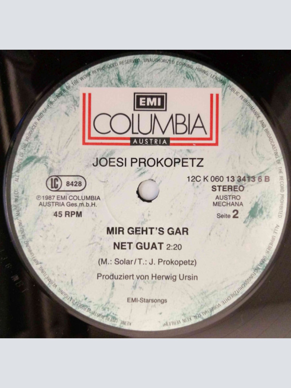 Vinyl / Joesi Prokopetz - Lauter So Burschen Wie Mir