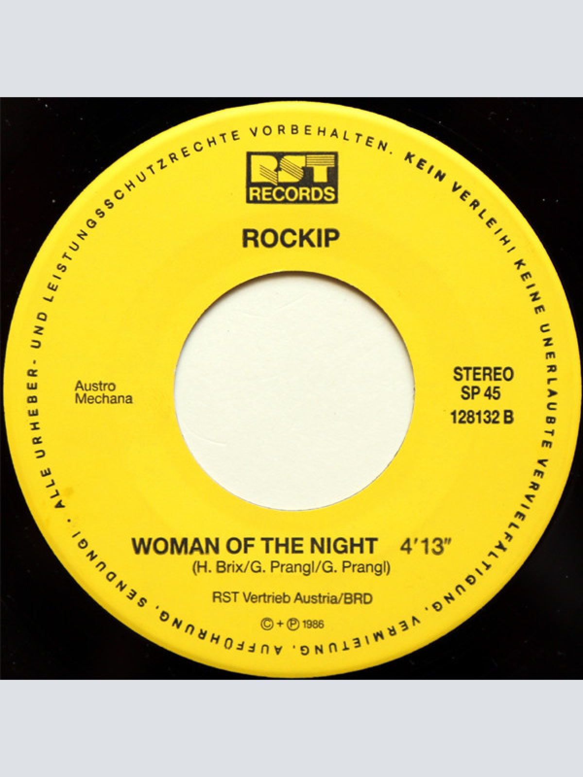 Vinyl / Rockip - Too Bad / Woman Of The Night