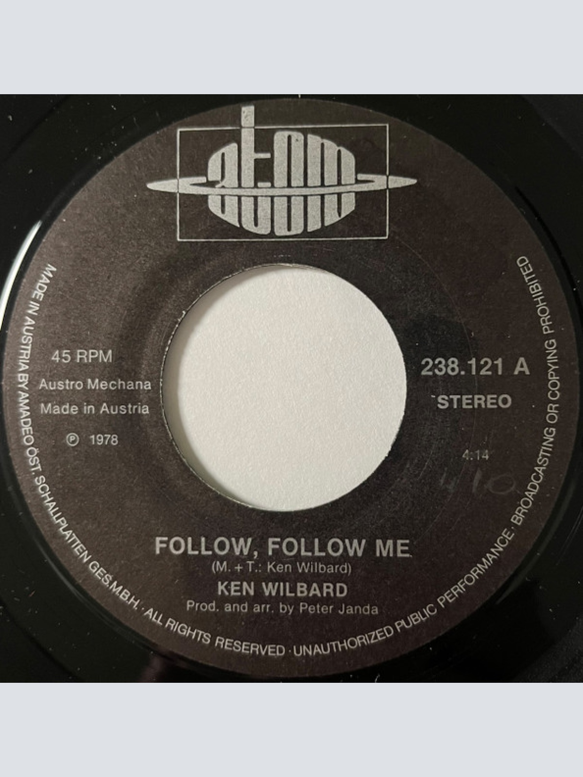 Vinyl / Ken Wilbard - Follow, Follow Me