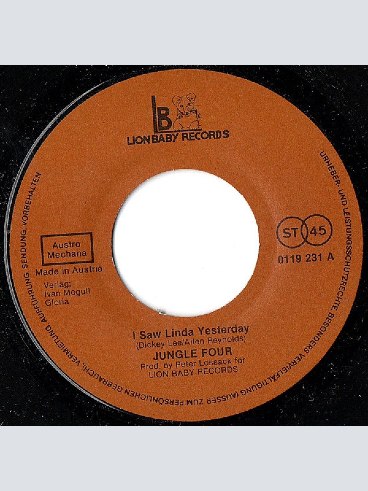 Vinyl / Jungle Four - I Saw Linda (Yesterday)