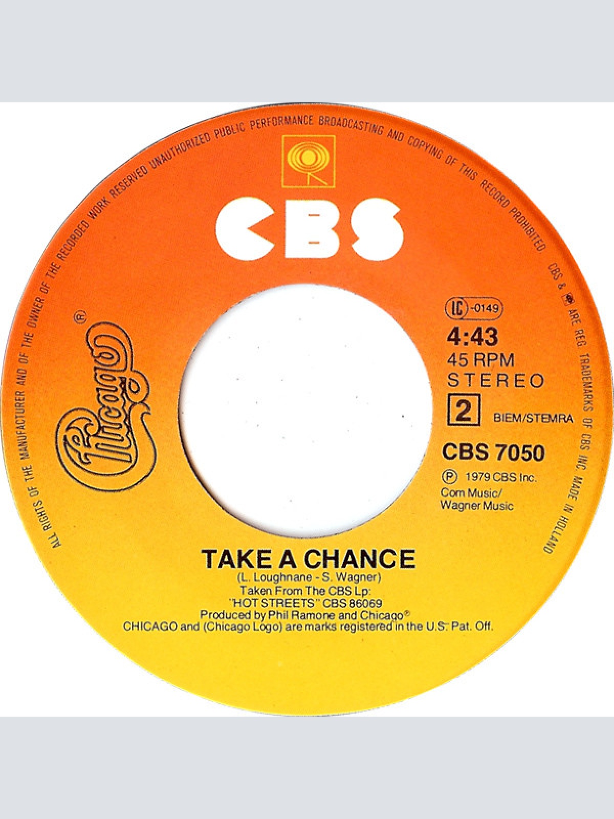 Vinyl / Chicago (2) - No Tell Lover