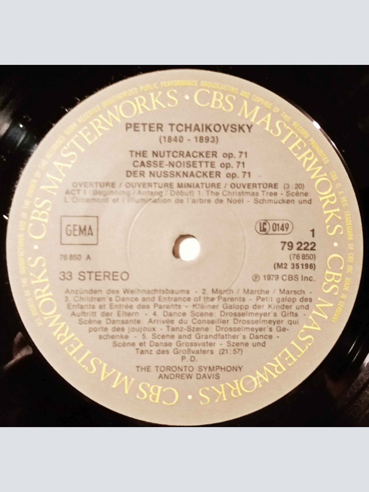 Vinyl / Peter Tchaikovsky*, The Toronto Symphony*, Andrew Davis - Die Nußknacker-Suite