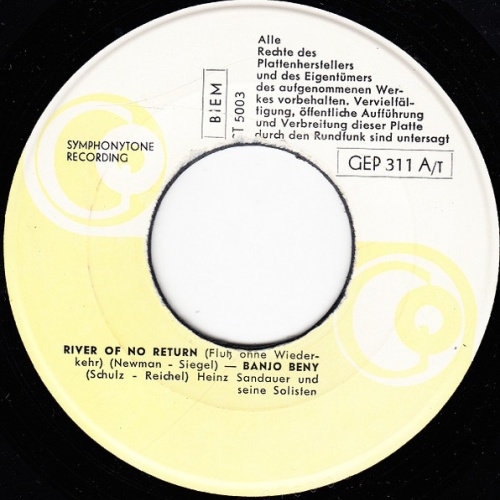 Vinyl / Heinz Sandauer Und Seine Solisten - River Of No Return / Banjo Beny / Mister Sandman / Autumn-Serenade