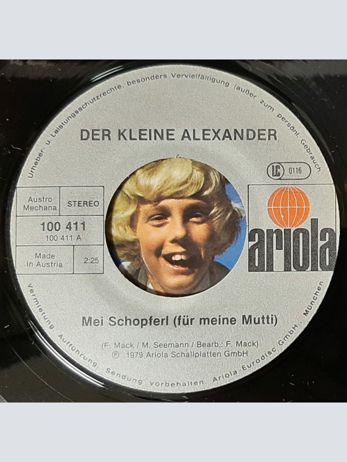 Vinyl / Der Kleine Alexander - Mei Schopferl / Mei Großvater Is A Jaga