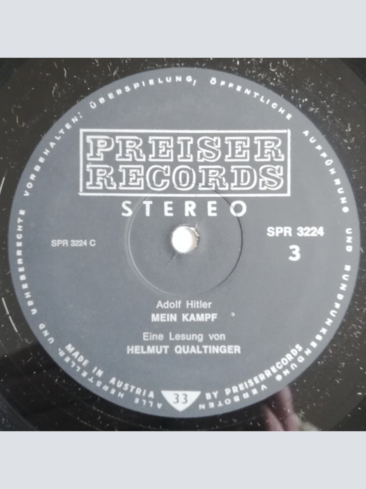 Vinyl / Adolf Hitler - Helmut Qualtinger - Mein Kampf - Eine Lesung Von Helmut Qualtinger