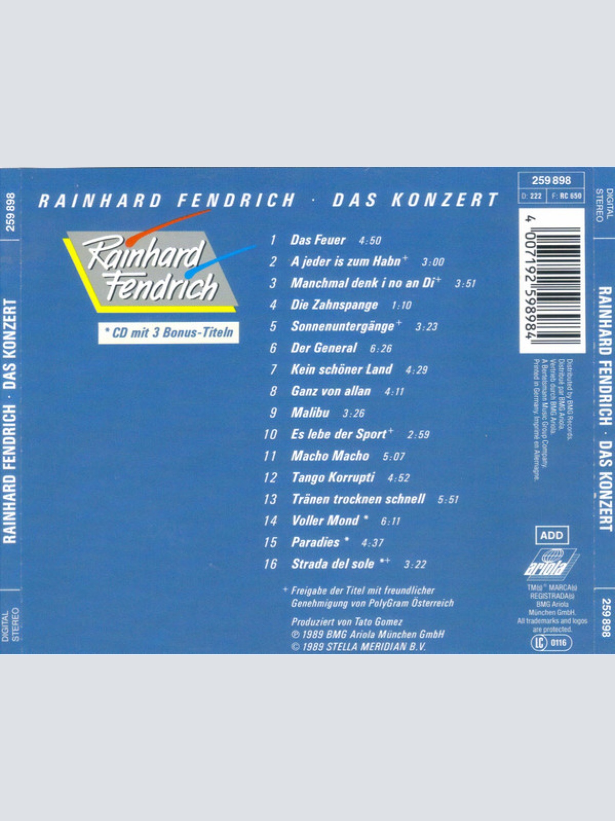CD / Rainhard Fendrich - Das Konzert