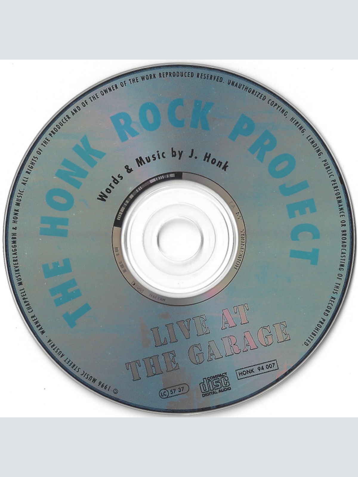 CD / The Honk Rock Project - Live At The Garage