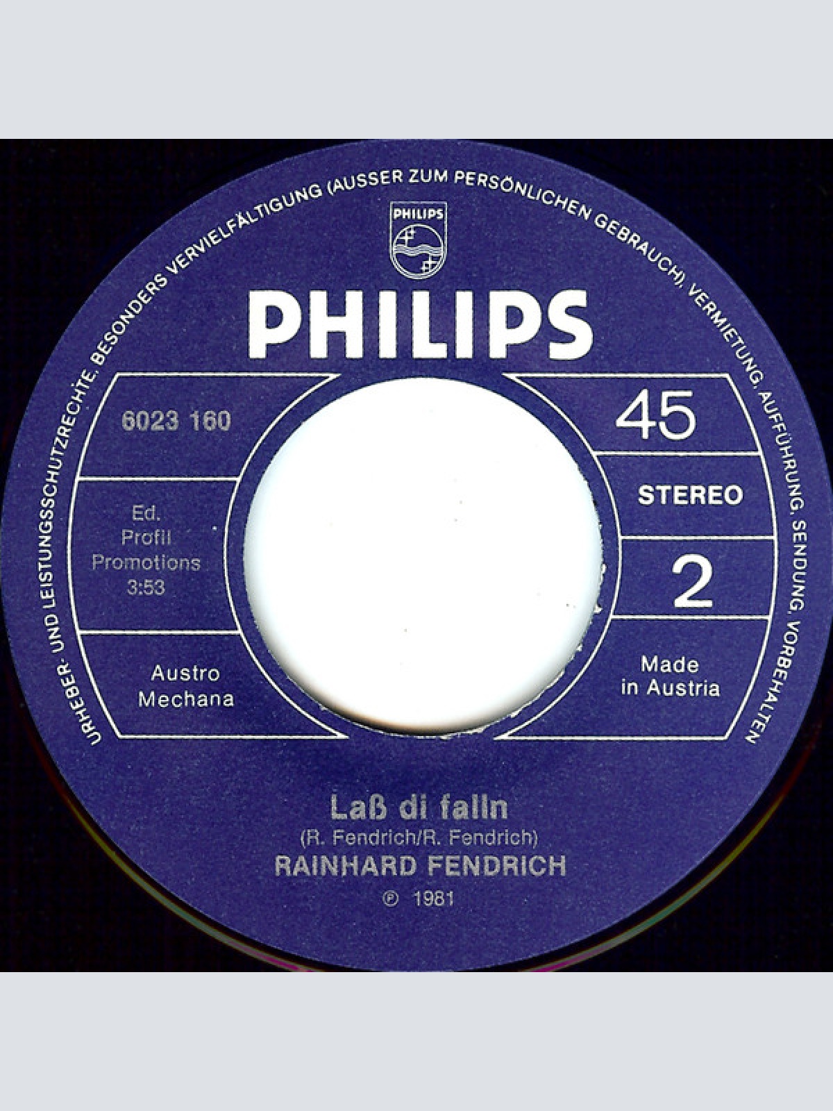 Vinyl / Rainhard Fendrich - Razzia