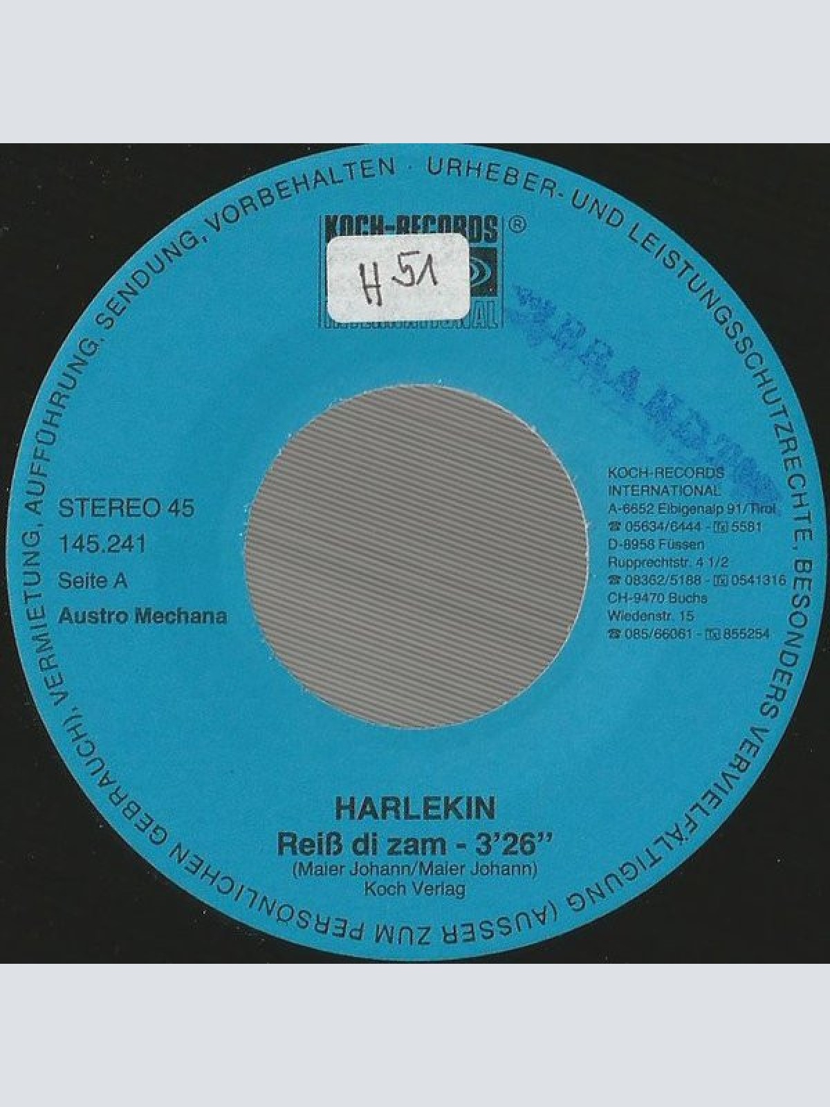 Vinyl / Harlekin (4) - Reiss Di Zam