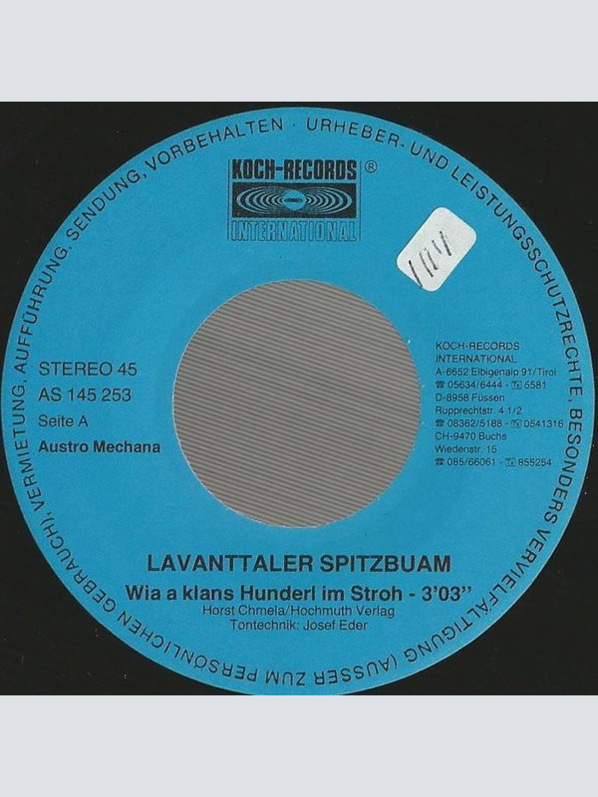 Vinyl / Lavanttaler Spitzbuam - Wia A Klans Hunderl Im Stroh