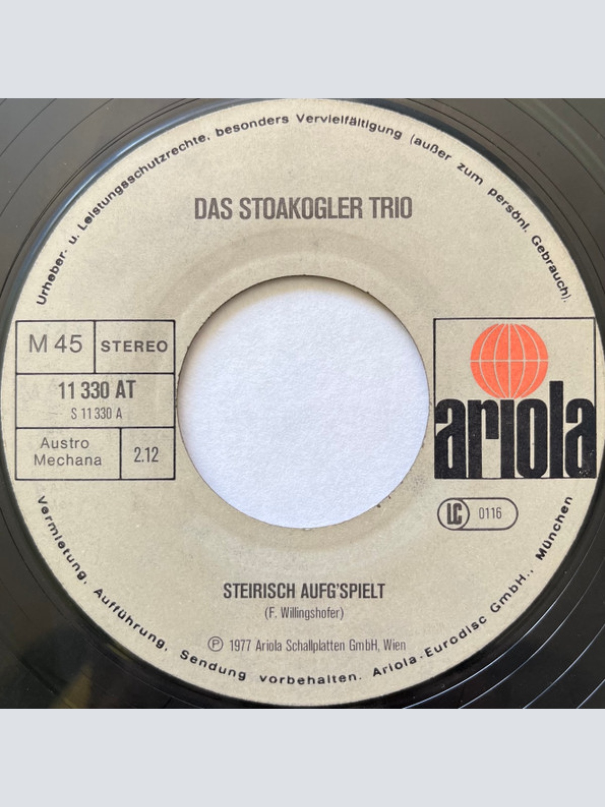 Vinyl / Das Stoakogler Trio* - Steirisch Aufg'spielt
