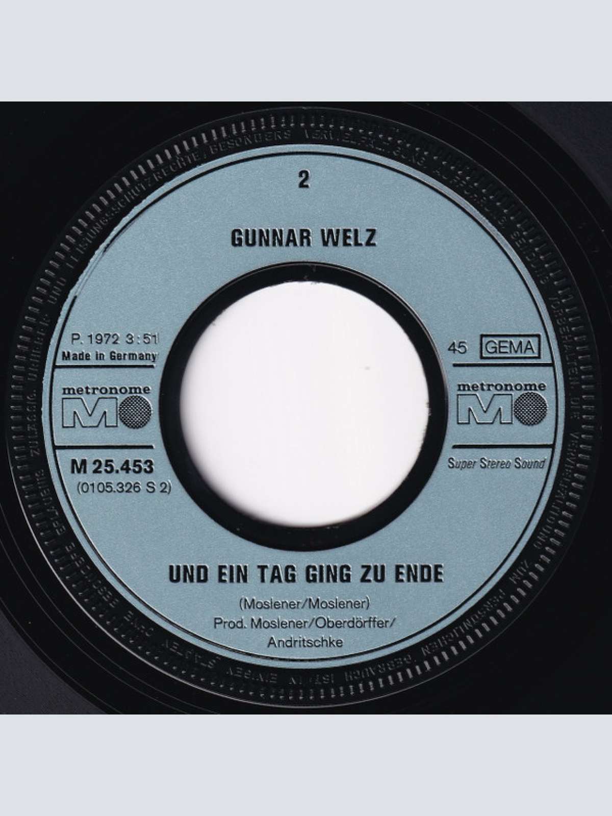 Vinyl / Gunnar Welz - Keine Tränen, Kleine Linda