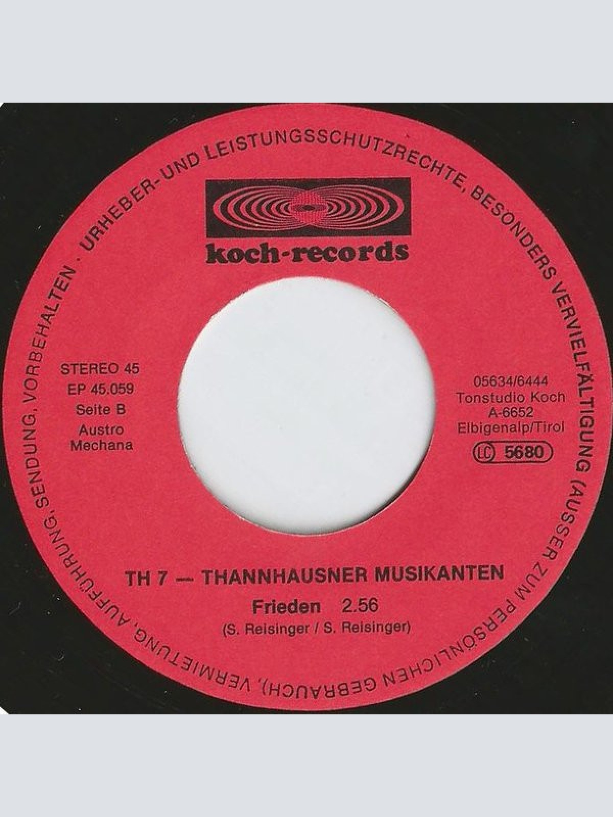 Vinyl / Thannhausner Musikanten - Amore Mio