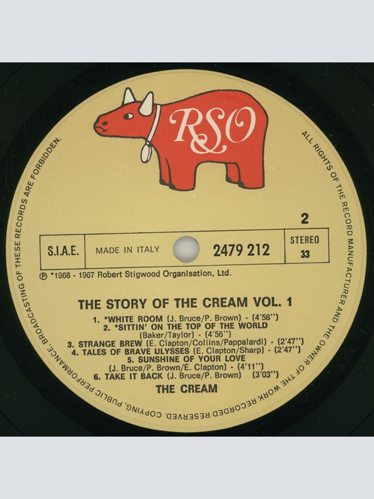 Vinyl / The Cream* - The Story Of The Cream Vol.1