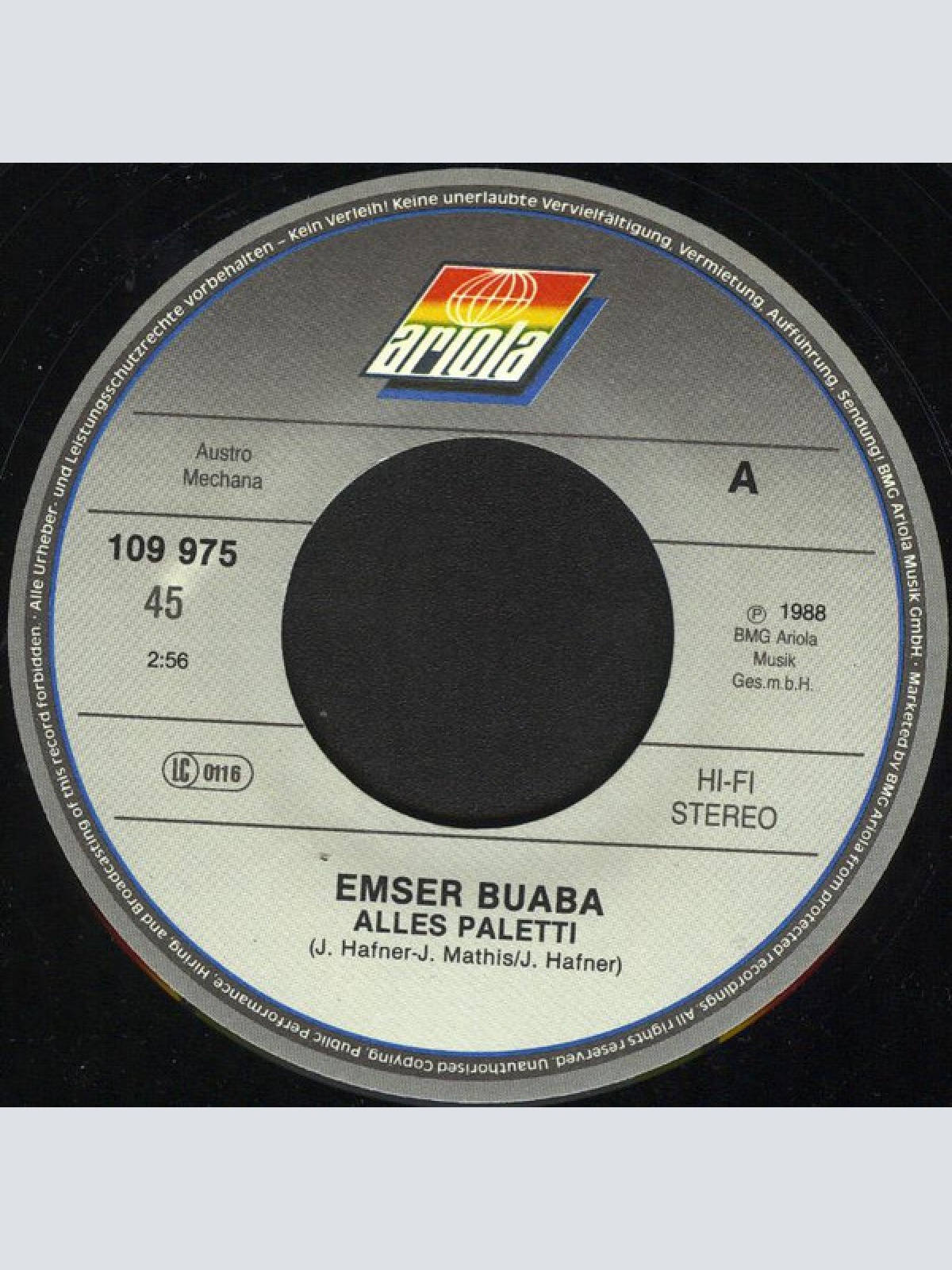 Vinyl / Emser Buaba - Alles Paletti