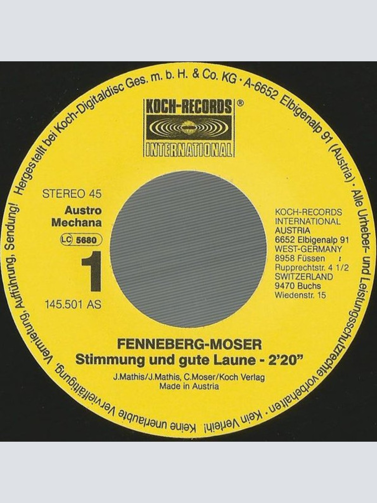 Vinyl / Die Zwei Tiroler Fenneberg-Moser* - Stimmung Und Gute Laune