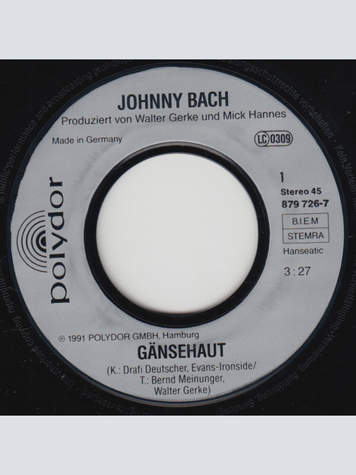 Vinyl / Johnny Bach - Gänsehaut