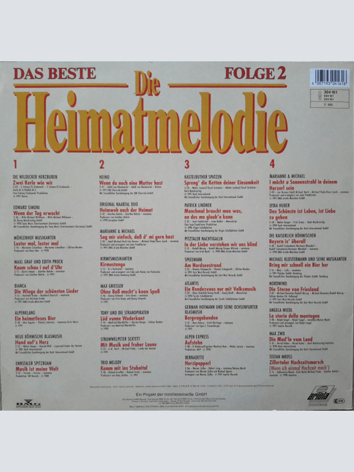 Vinyl / Various - Das Beste aus "Die Heimatmelodie", Folge 2