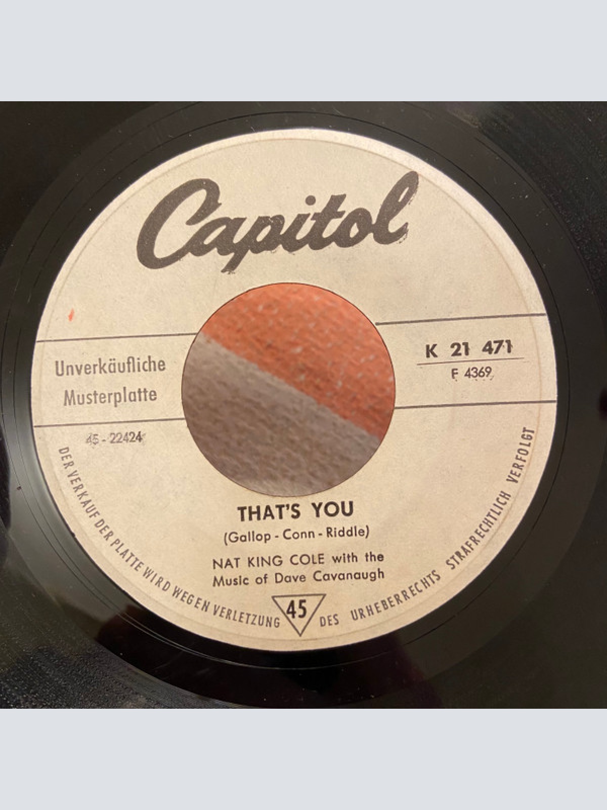 Vinyl / Nat King Cole - That's You / It's Better To Have Loved And Lost