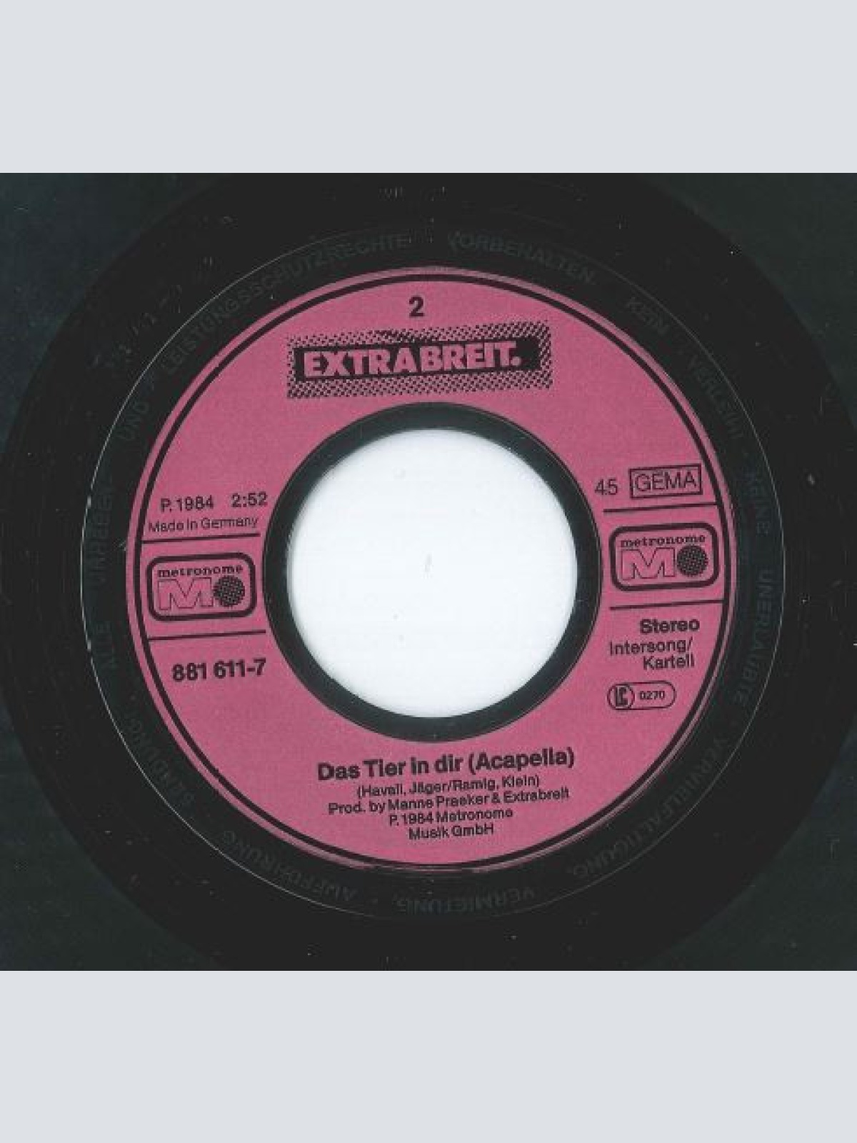 Vinyl / Extrabreit - Ruhm