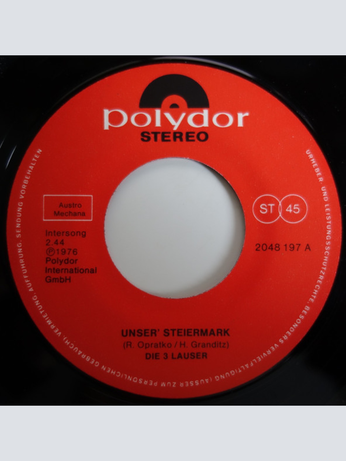 Vinyl / Die 3 Lauser - Unser' Steiermark