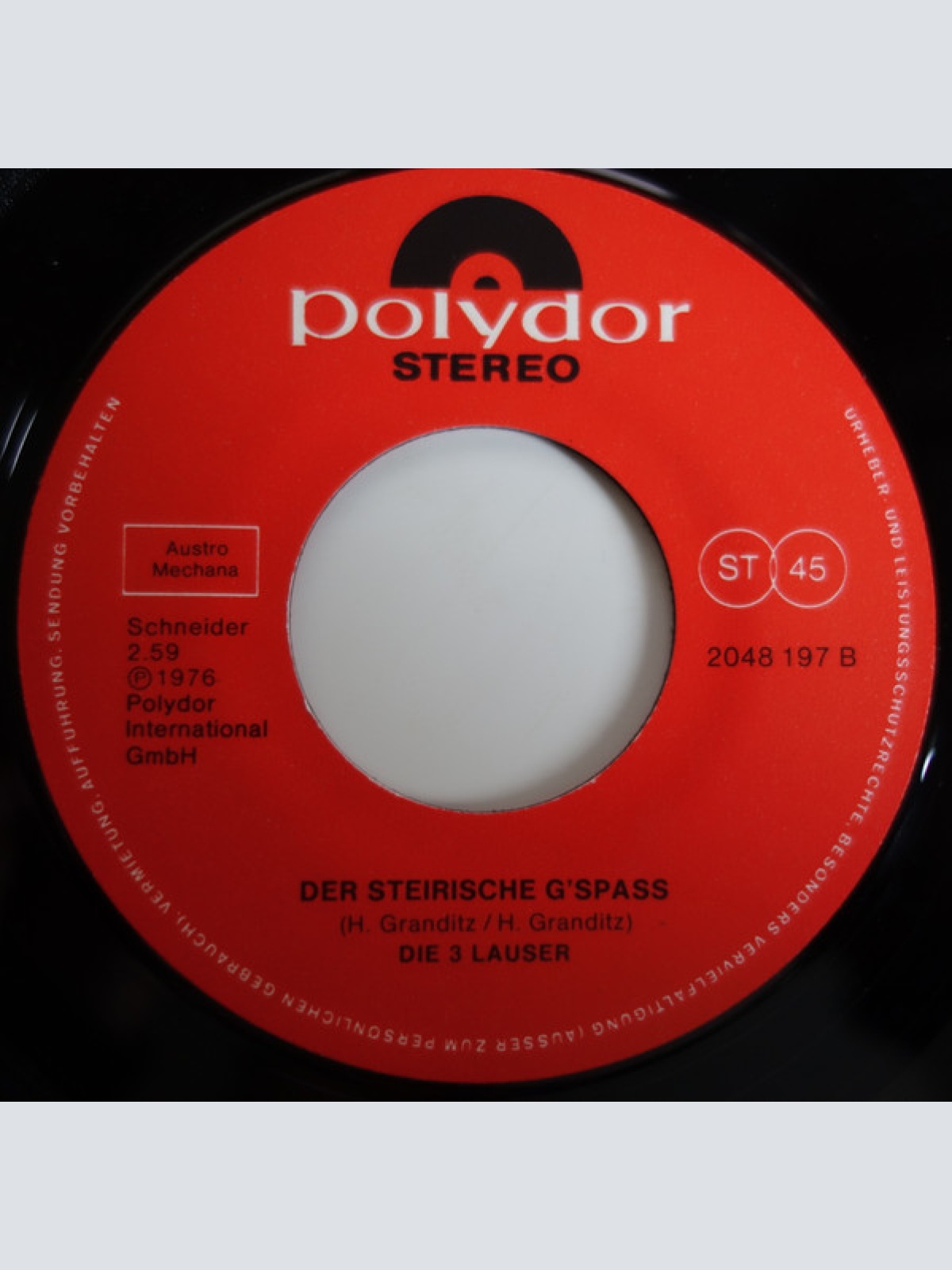 Vinyl / Die 3 Lauser - Unser' Steiermark