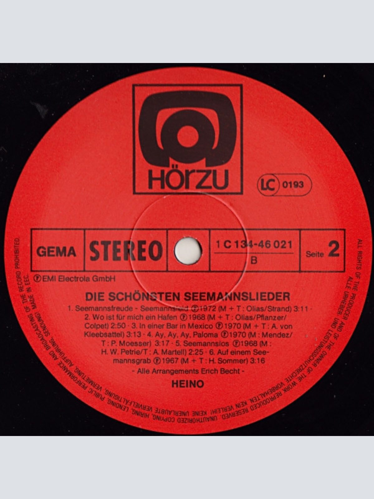 Vinyl / Heino - Die Schönsten Seemannslieder