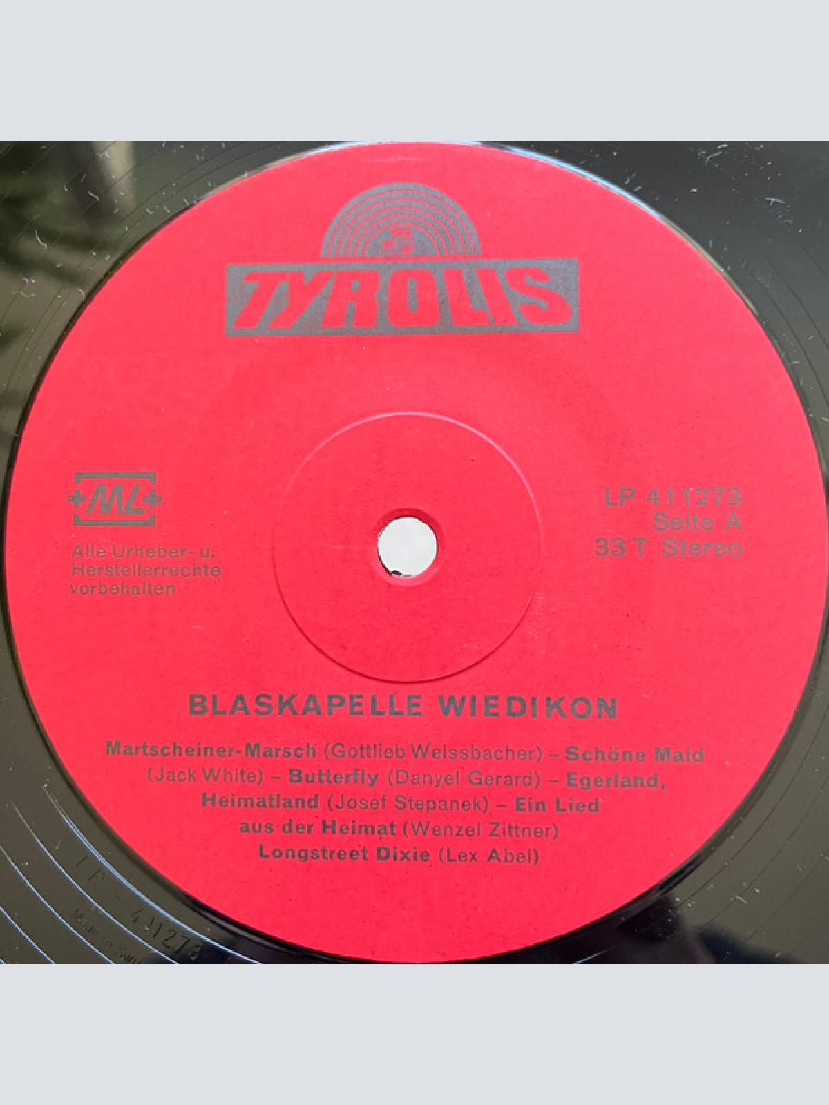 Vinyl / Blaskapelle Wiedikon - Blaskapelle Wiedikon
