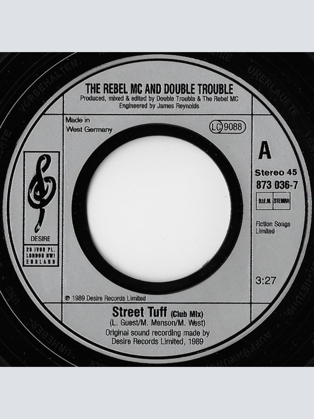 Vinyl / Rebel MC And Double Trouble - Street Tuff