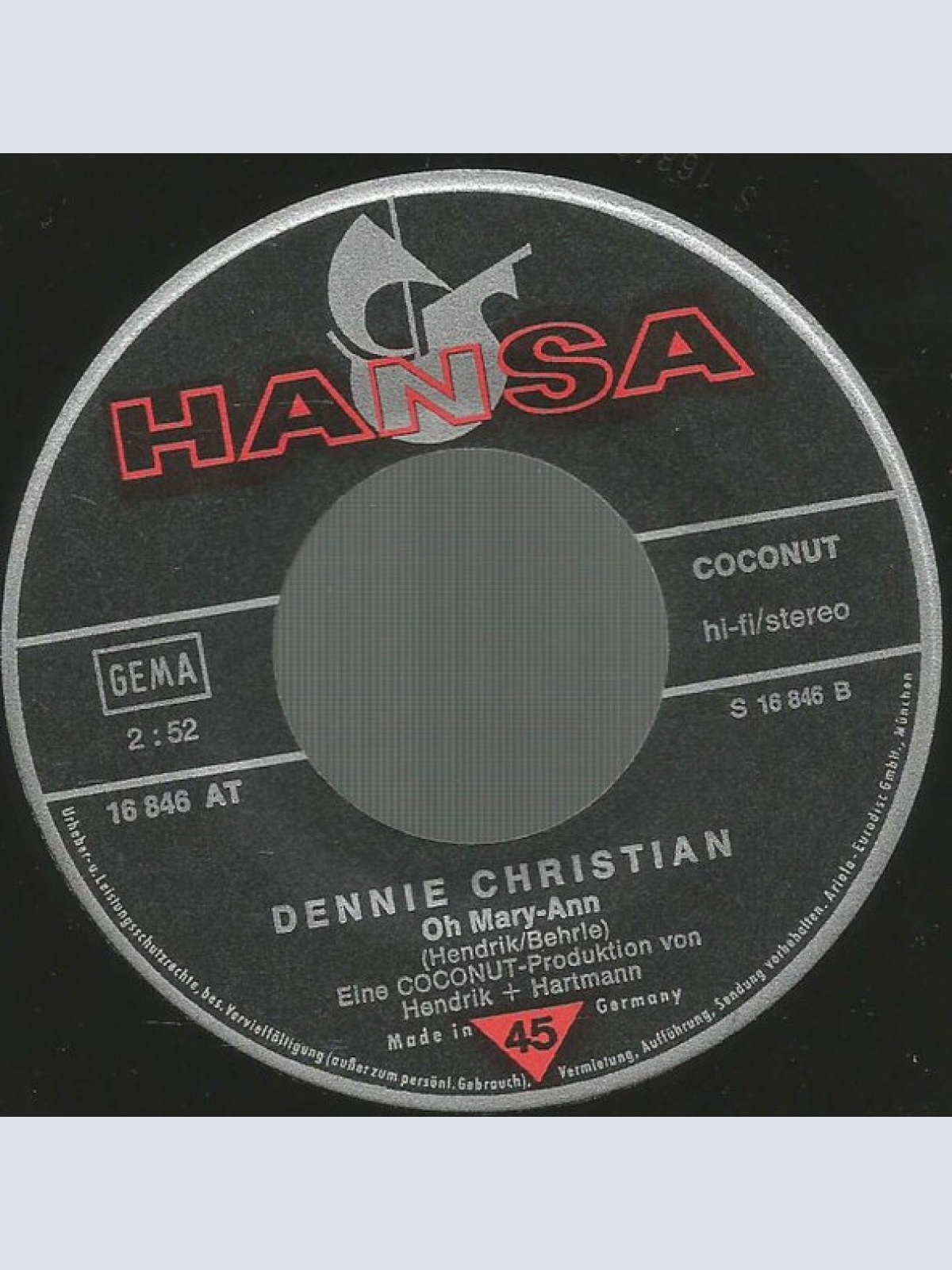 Vinyl / Dennie Christian - My Spanish Lady