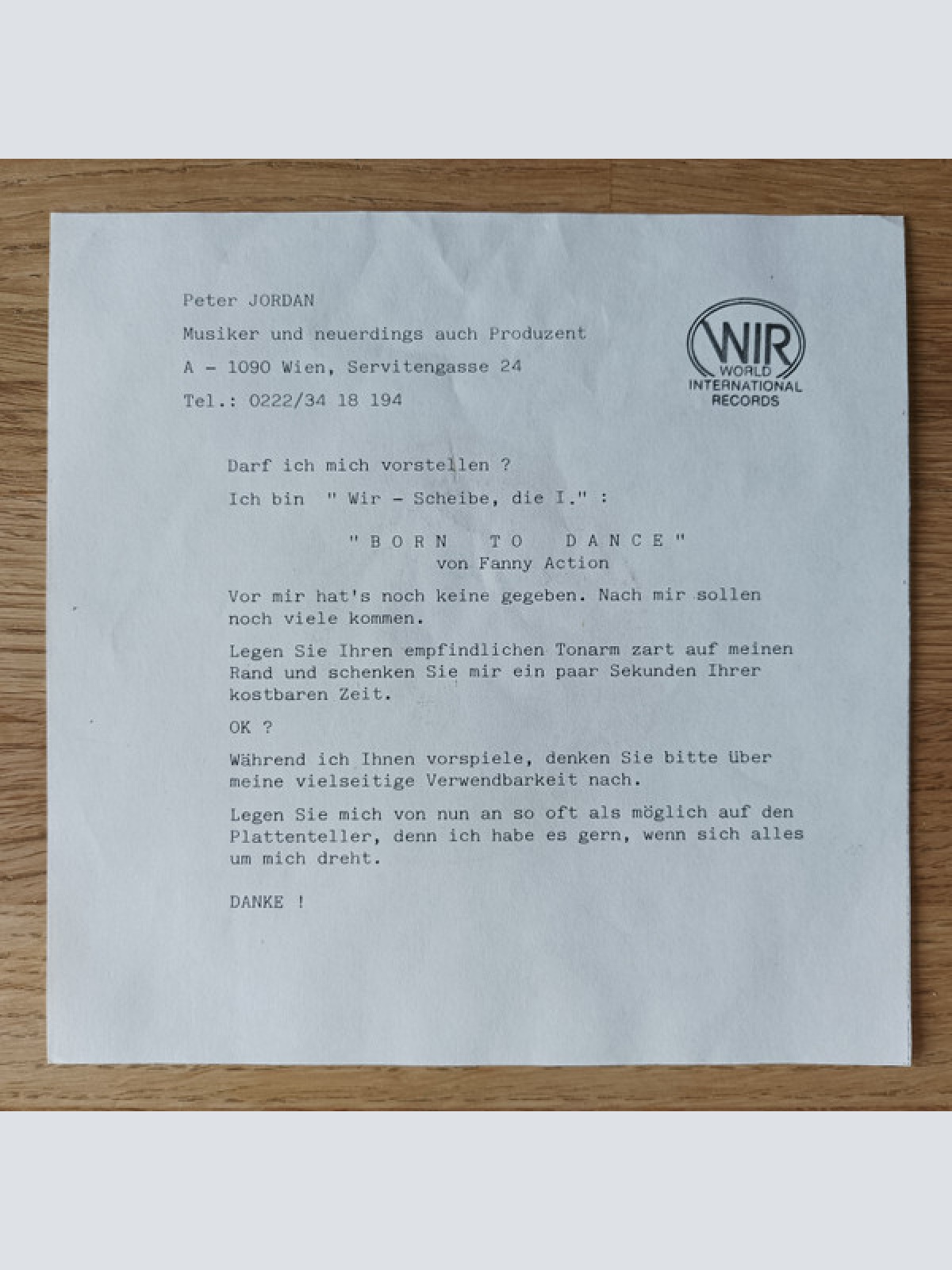 Vinyl / Funny Action - Born To Dance