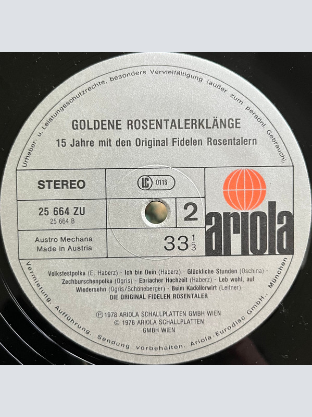 Vinyl / Die Original Fidelen Rosentaler - Goldene Rosentalerklänge