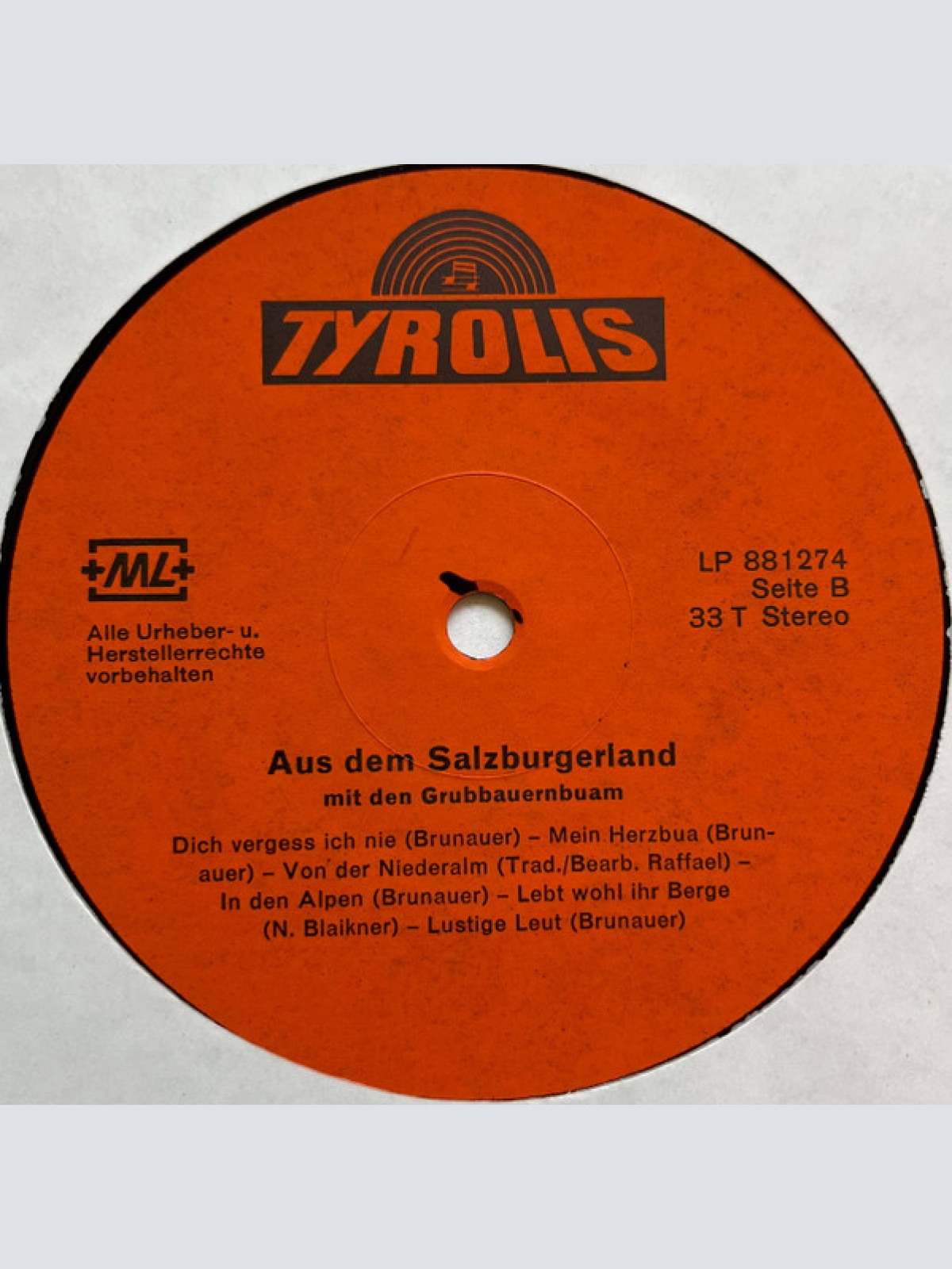 Vinyl / Den Grubbauern Buam* Sängerinnen: Maria Deubl Und Julie Steiner - Aus Dem Salzburgerland