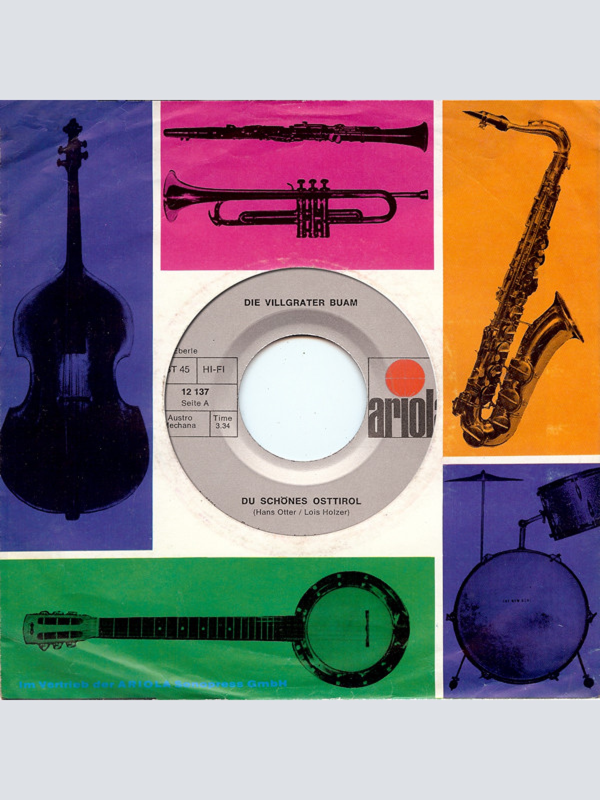 Vinyl / Die Villgrater Buam - Du Schönes Osttirol / Lustige Musikanten