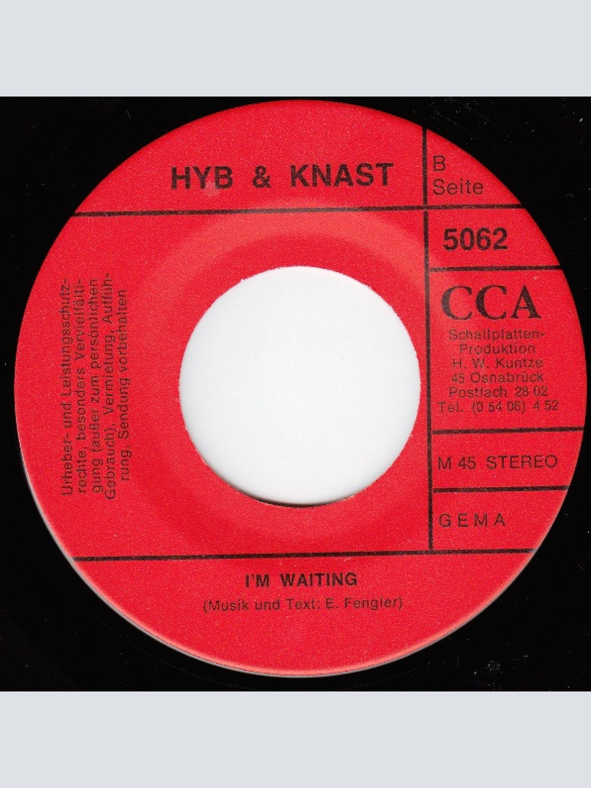 Vinyl / Hyb & Knast - Please Come Back Susanna