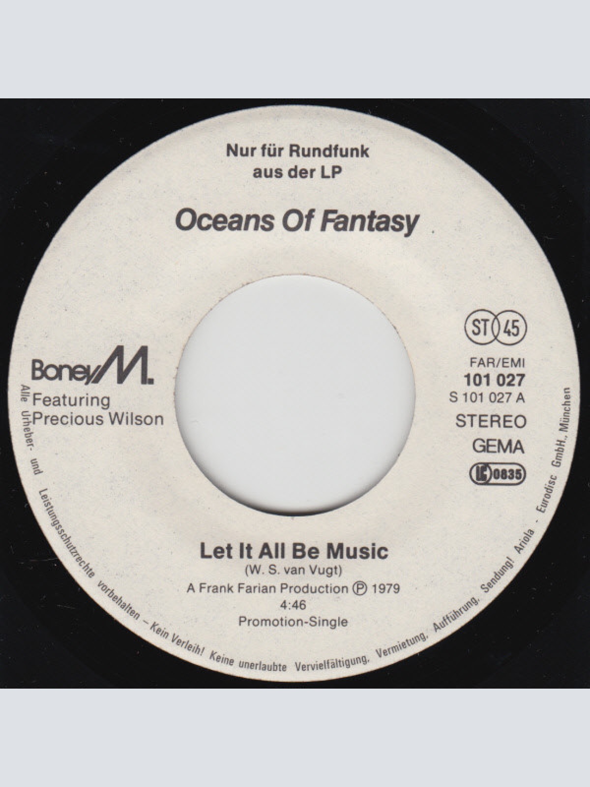Vinyl / Boney M. Featuring Precious Wilson / Boney M. - Let It All Be Music / Oceans Of Fantasy