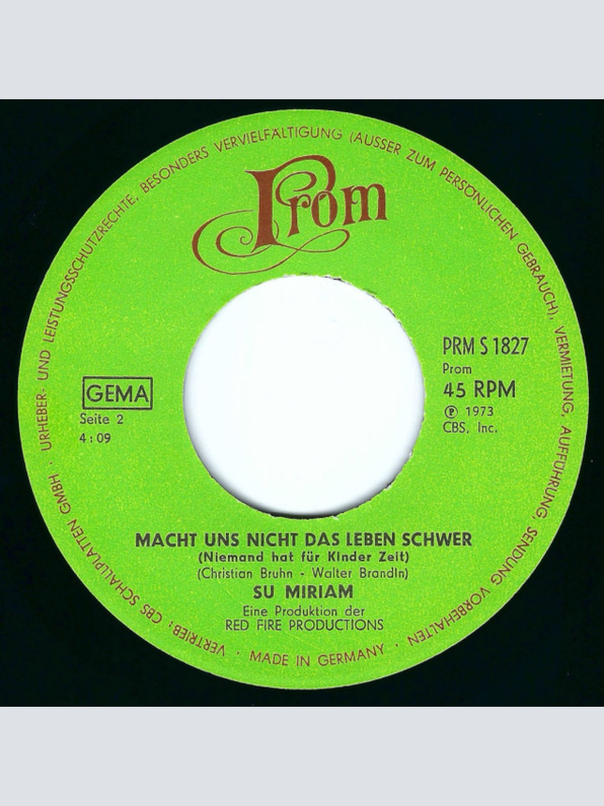 Vinyl / Su Miriam - Frag Die Ganze Welt