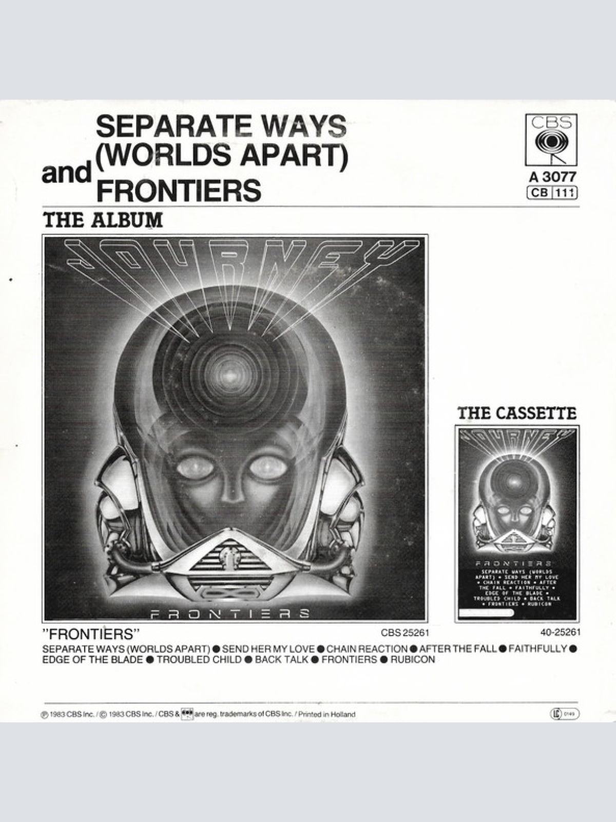 Vinyl / Journey - Separate Ways (Worlds Apart)