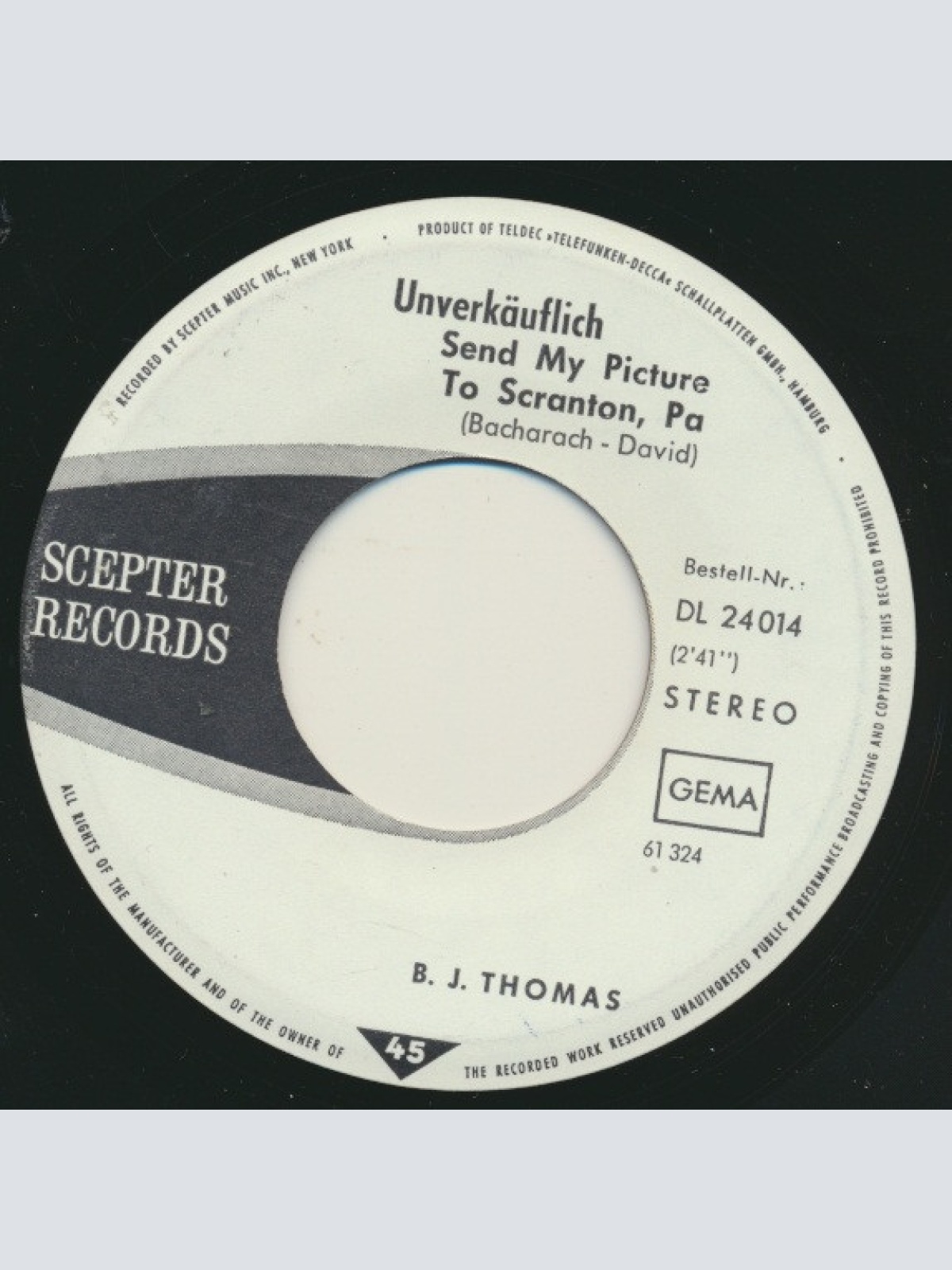 Vinyl / B.J. Thomas - I Just Can't Help Believing