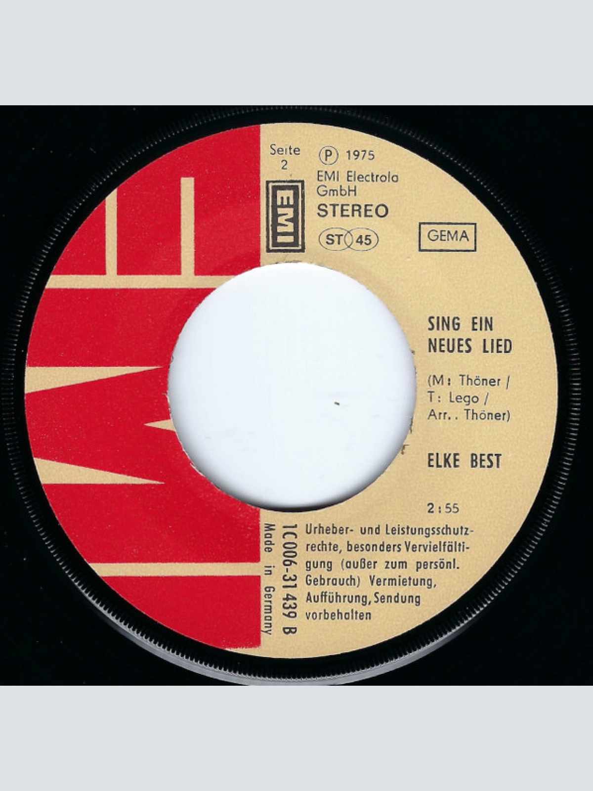 Vinyl / Elke Best - Hey, Mr. Musicman / Sing Ein Neues Lied