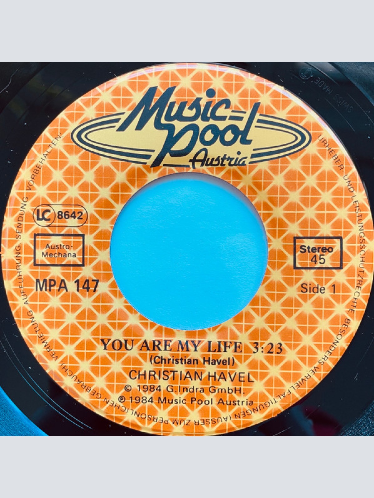 Vinyl / Christian Havel - You Are My Life / The Summer Is Gone