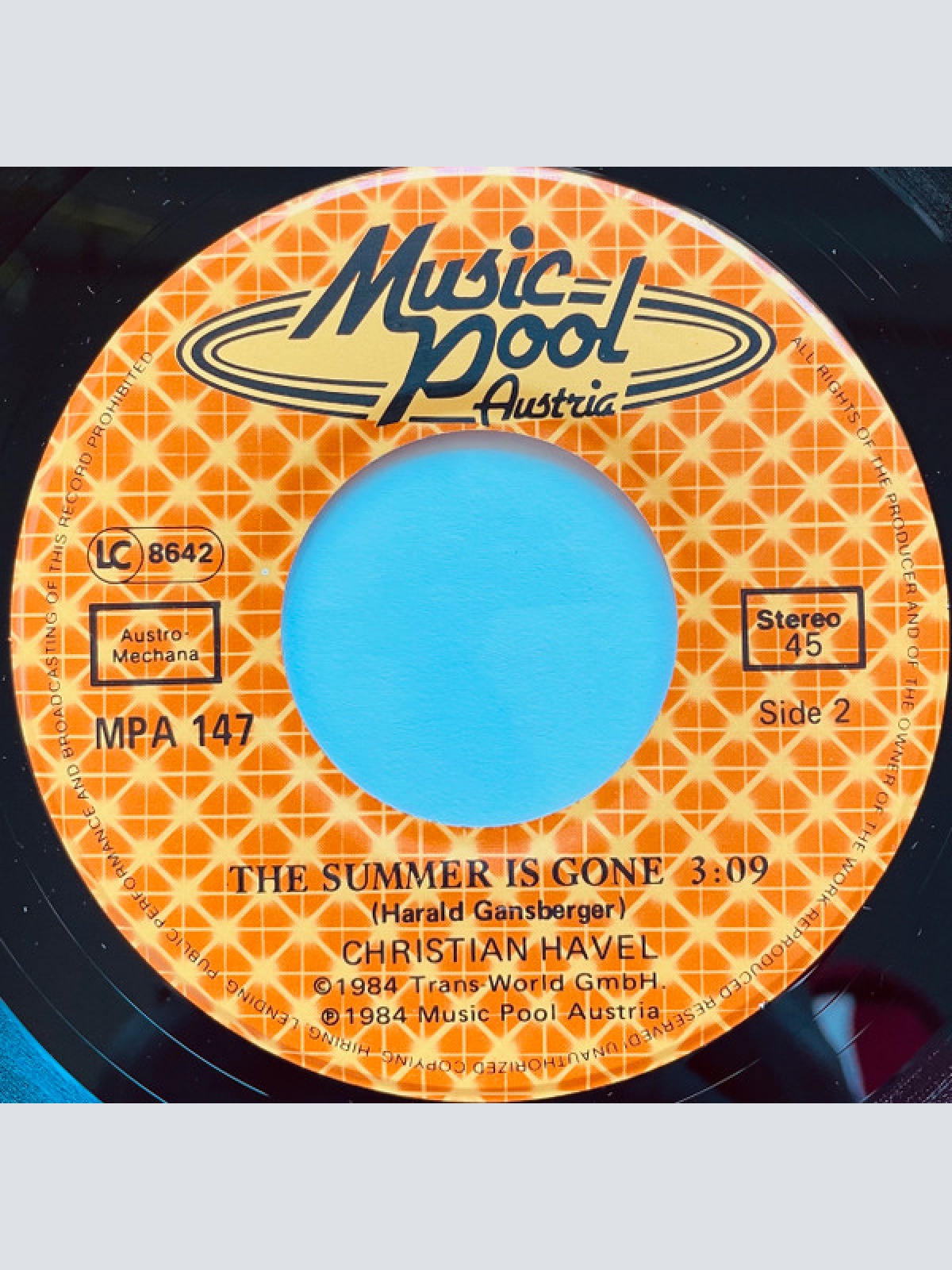 Vinyl / Christian Havel - You Are My Life / The Summer Is Gone