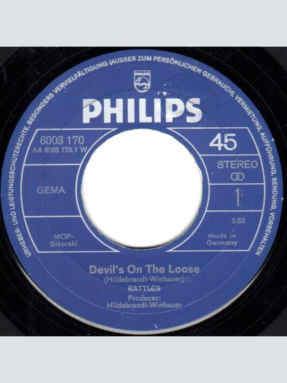 Vinyl / Rattles* - Devil's On The Loose