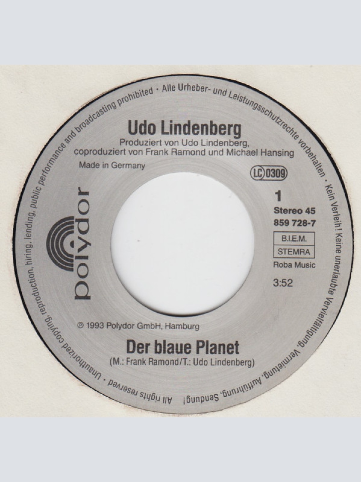 Vinyl / Udo Lindenberg - Der Blaue Planet