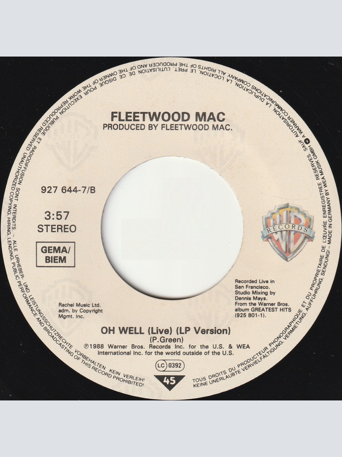 Vinyl / Fleetwood Mac - As Long As You Follow