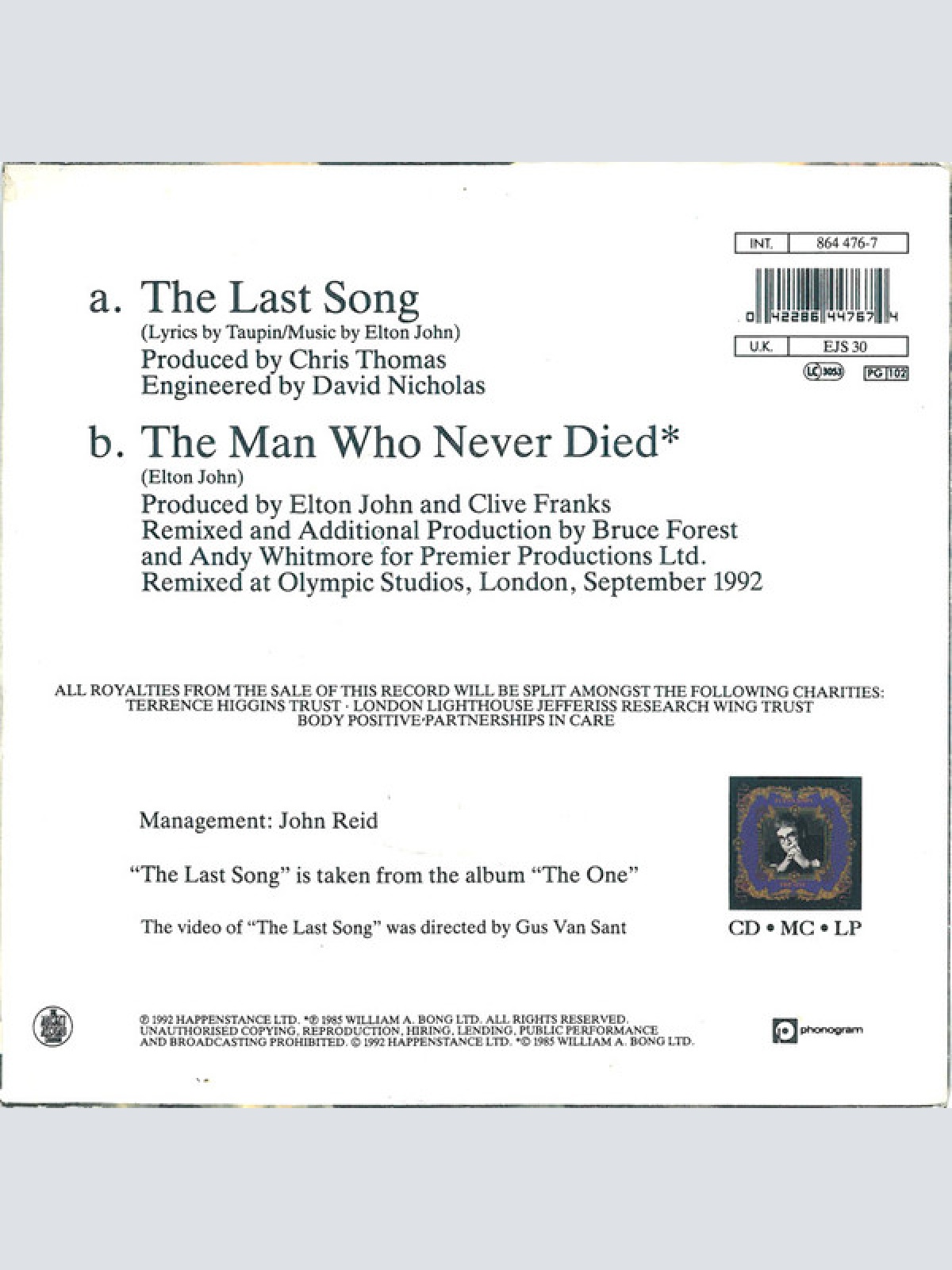 Vinyl / Elton John - The Last Song