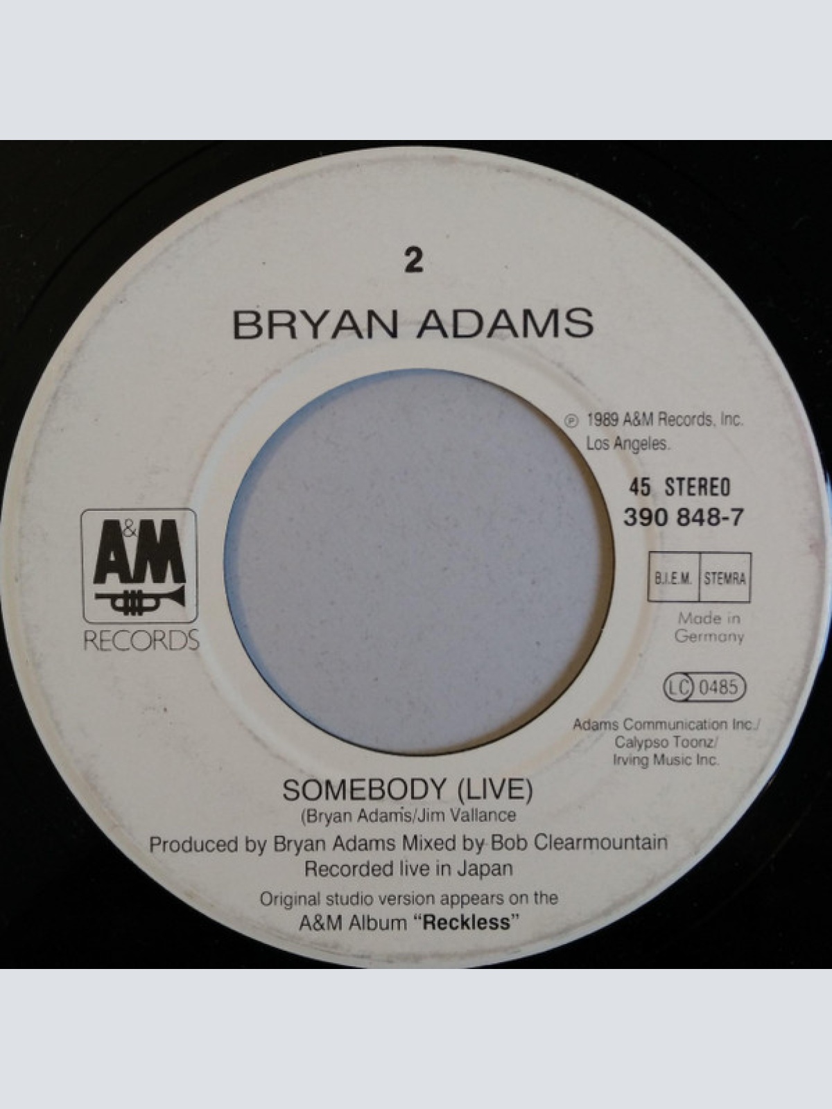 Vinyl / Bryan Adams - Thought I'd Died And Gone To Heaven