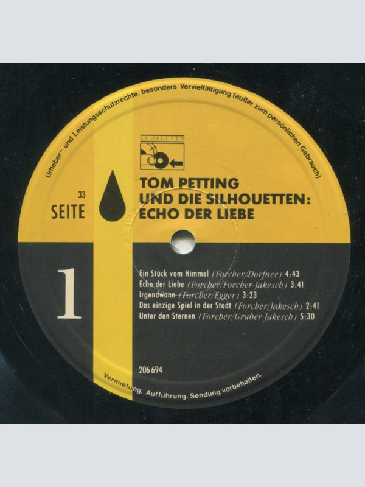 Vinyl / Tom Petting - Echo Der Liebe