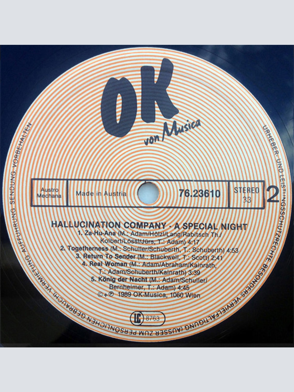 Vinyl / Hallucination Company - A Special Night ! Live