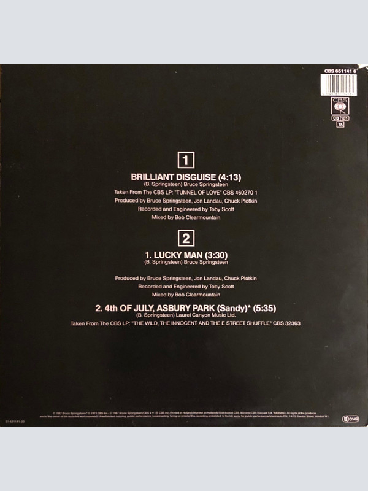 Vinyl / Bruce Springsteen - Brilliant Disguise